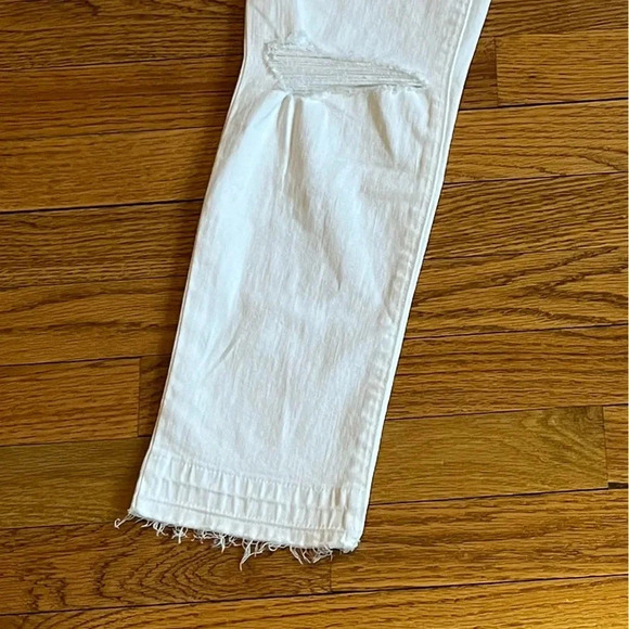 Joe’s Jeans Size 27 White Released Hem Straight Leg Cropped Jeans - Picture 7 of 10